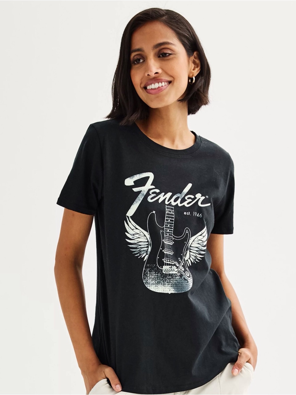 Women’s Fender Guitar Wings Graphic Tee size Small
